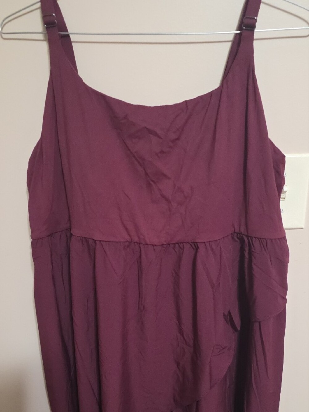HALARA Plum Purple Sleeveless Ruffled High-Low Dress - Picture 2 of 11